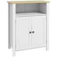 thumbnail image 1 of kleankin Bathroom Floor Storage Cabinet with Double Doors Adjustable Shelf, 1 of 10