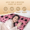 thumbnail image 4 of Body Pillow Cover, halloween pink bat Body Pillow Cases with Zipper Soft Breathable Smooth Skin Friendly Long Pillow Case 20x60 inches, 1Pcs, 4 of 7