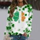 thumbnail image 5 of Xuyuer St. Patrick's Day Sweatshirts for Women Shamrock Shirt Clover Printed Irish Gift Casual Loose Long Sleeve Fit Tops, 5 of 5