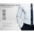 thumbnail image 5 of Baines, 100% Organic Cotton Slim-Fit Button-Down Men’s Dress Shirts with Matching Tie Sweatproof Casual Long Sleeve Cotton Shirt, 5 of 5