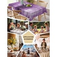 thumbnail image 5 of Purple Table Cloth, Retro Oil Painting Modern Abstract Art Aesthetics Waterproof Tablecloth for Rectangle Tables, Reusable Washable Fabric Table Cover for Restaurant Kitchen Dining Tables 54"x108", 5 of 6