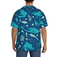 thumbnail image 7 of PAYOHTO Mermaid Dolphin Ocean Elements Mens Hawaiian Casual Short-sleeved Shirt Tropical Summer Beach Button Down Shirts, 7 of 7