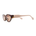 thumbnail image 3 of Mod Inset Lens Elegant Cat Eye Plastic Fashion Sunglasses Tortoise Beige Brown, 3 of 4