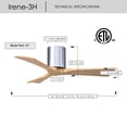 thumbnail image 6 of Matthews Fans - Irene-3H 3-Blade 42 Inch Flush Mount Ceiling Fan In Contemporary, 6 of 6