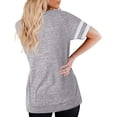 thumbnail image 2 of Womens Short Sleeve Casual Tunic Tee Top Color Block Loose T Shirt Blouses, 2 of 3