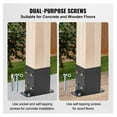 thumbnail image 3 of 4x4 Post Base 2-Pack - 3.6x3.6" Heavy Duty Post Anchor - Matte Black - Wood Post Brackets for Decks, Pavilions & Railings, 3 of 7