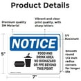 thumbnail image 2 of (2 Pack) Food And Drink Area No Biohazards Sign, 2 of 7