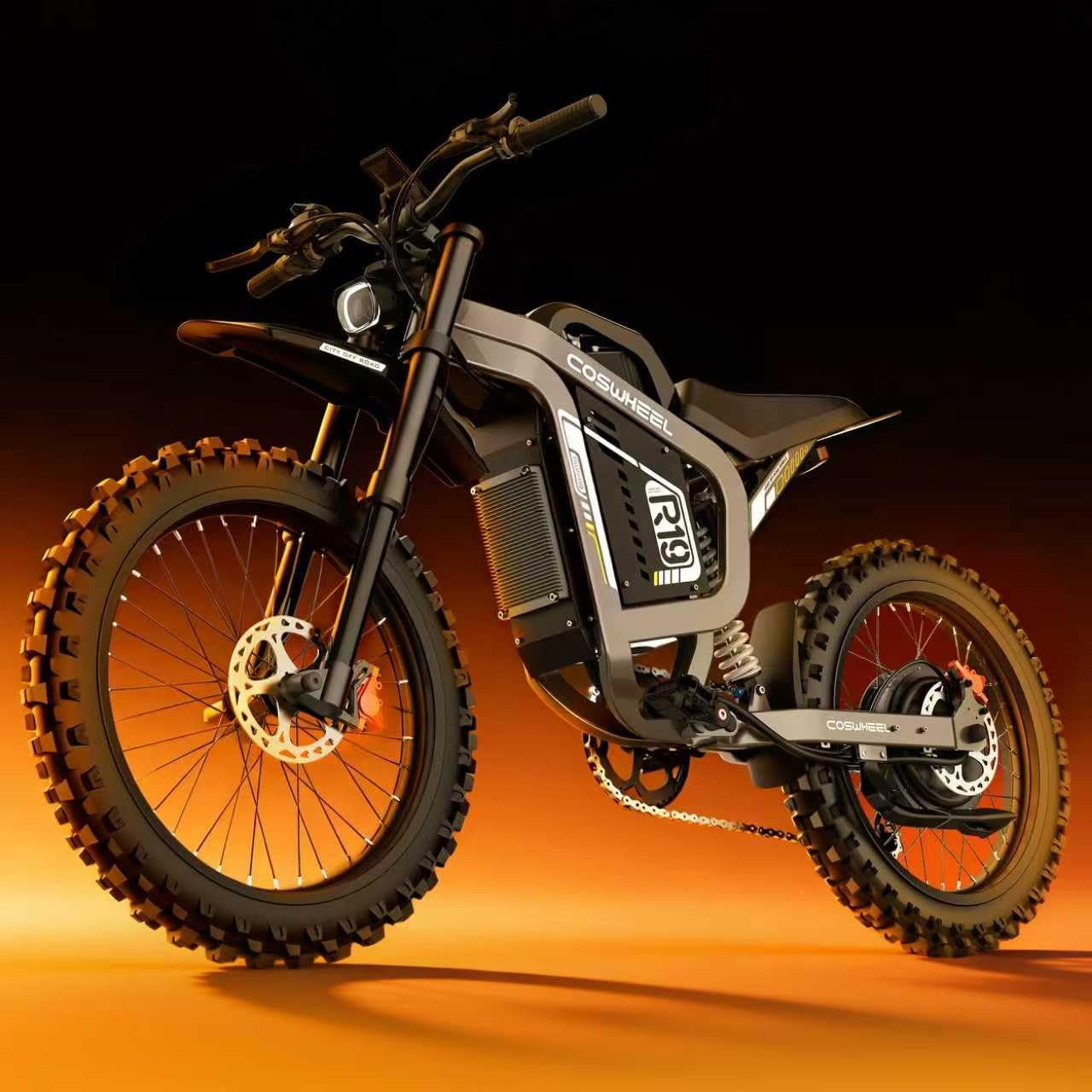 COSWHEEL R19 6000W Electric Dirt Bike for Adults, 72V/40Ah, 50 MPH, 19" Off-Road Tires, 120Nm Torque, Full Suspension, NFC Unlock, Mountain Trail E-Bike, UL2849