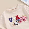 thumbnail image 5 of Bagilaanoe 4th of July Newborn Baby Boy Girl Rompers Star Embroidery Short Sleeve Bodysuit 3M 6M 12M 18M Infant One Piece Short Jumpsuit for Independence Day, 5 of 7