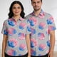 thumbnail image 1 of Blusa y camisa de manga corta con cuello vuelto, moda para hombre y mujer, informal, de manga corta, con estampado y cuello vuelto, con botones., 1 of 9