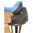 thumbnail image 4 of Resistance Western Barrel Racing Suede Seat Saddle with Floral Tooled Leather Skirt and Rough Out Fender -15, 16 Inch, 4 of 5