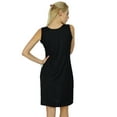 thumbnail image 6 of Bimba Women Short Mini Black Dress Sleeveless Rayon Made Bodycon Dress, 6 of 7