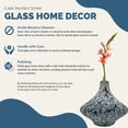 thumbnail image 6 of Bergamo Art 10" Wide Decorative Handmade Glass Patterned Lamp Vase-Grey, 6 of 6