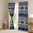 thumbnail image 3 of Homewish Boho Tribal Aztec Blackout Curtains Set of 2 (52x84 Each),Jungle Animal Bear Window Curtains,Blue Gray Curtains and Drapes For Men Women,Super Cozy Room Decor, 3 of 6