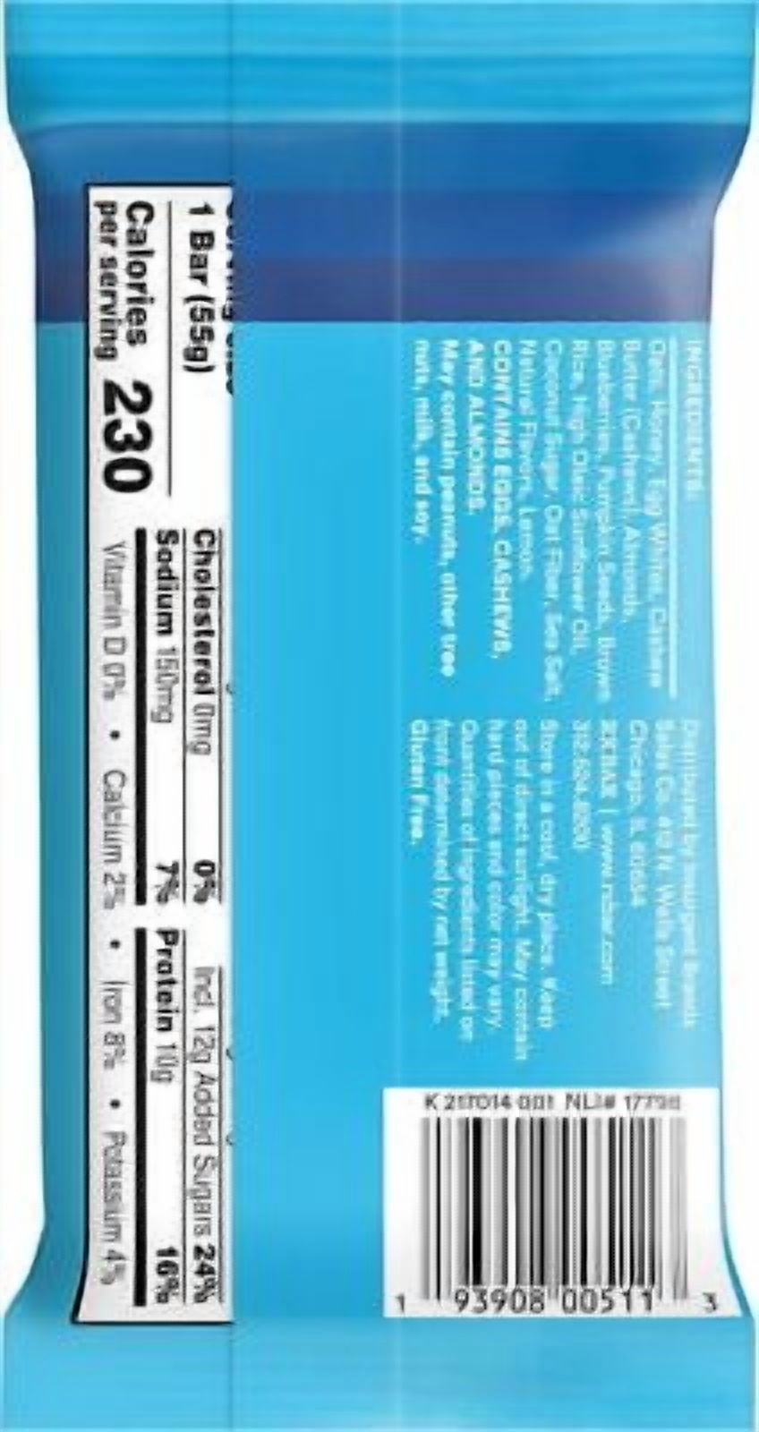 (Pack Of 12) Rxbar Bar Protein Blueberry 1.94 Oz