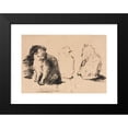 thumbnail image 2 of Théodule Ribot 24x18 Black Modern Framed Museum Art Print Titled - Cats, 2 of 5