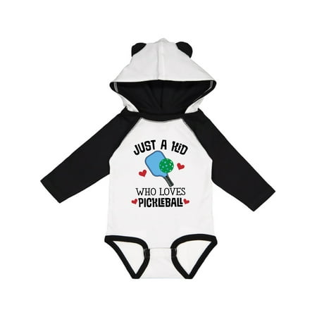 

Inktastic Pickleball Kid Who Loves Gift Baby Boy or Baby Girl Long Sleeve Bodysuit