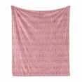 thumbnail image 1 of Boho Soft Flannel Fleece Throw Blanket, Continuous Floral Sun Like Motif Folk Art Inspired Repetition, Cozy Plush for Indoor and Outdoor Use, 50" x 70", Pale Pink and Multicolor, by Ambesonne, 1 of 5