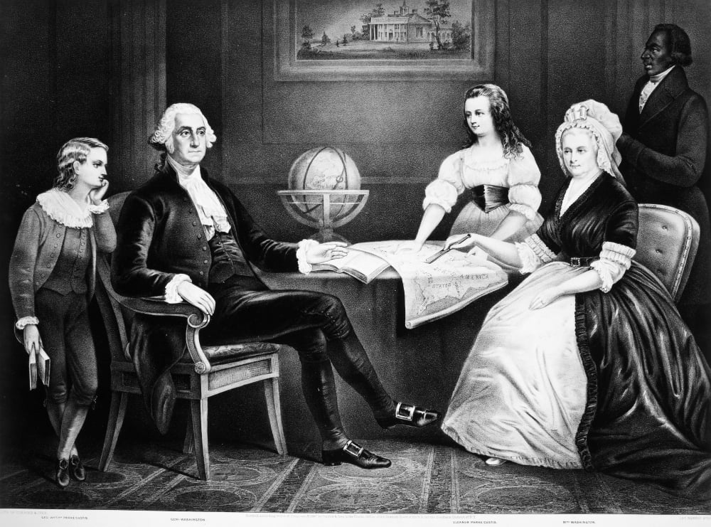 Washington Family. /Nlithograph, 1867, By Currier & Ives. Poster