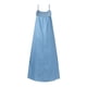 thumbnail image 5 of Vestido largo ajustable de denim azul clásico para mujer: diseño con tirantes, tejido elástico, adecuado para ocasiones diarias/formales, varias tallas, 5 of 5