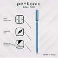thumbnail image 2 of PENTONIC Gel Pen, Stick, Fine 0.7 mm, Blue Ink, Frosted Blue Barrel, 10/Pack | Bundle of 10, 2 of 7