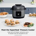 thumbnail image 3 of Ninja HyperHeat 9-in-1 Electric Pressure Cooker with SimpliServe Pot — 6.5 Qt, Cooks Up to 2X Faster, 1200W, Feeds 8–10, PC201GY Dark Gray, 3 of 13