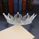 thumbnail image 5 of Zhuge Tiara de boda para novia, diadema de princesa, corona de novia, joyería para el cabello con diamantes de imitación de cristal, decoración para novia, cumpleaños, graduación, boda (plateada), 5 of 5