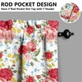 thumbnail image 5 of Kitchen Curtains and Valance Set 36 Inch Tier Pioneer Colorful Floral 3 Pieces Set Dining Room Small Curtain Drapes Cafe Curtains Valance for Home Decor Rod Pocket, 5 of 6