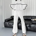 thumbnail image 4 of Women's Classic Sweatshirt Set Solid Color Shirt and Drawstring Pants Versatile, 4 of 8