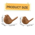 thumbnail image 3 of Wood Look Ceramic Birds Statues, Home Decor, Modern Style Decorative Ornaments for Living Room, Bedroom, Office Desktop, Bookshelf, Coffee Table, Cabinets, Gifts for Bird Lovers, Small, 3 of 9