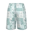 thumbnail image 3 of Men's Pajama Shorts Bottoms with Pockets Soft Lightweight Lounge Sleep Wear Vintage Floral and Gingham, 3 of 6