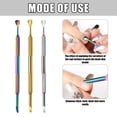 thumbnail image 3 of Cuticle Pusher Stainless Steel Cuticle Pusher Remover Nails Care Tool for Salons, 3 of 10