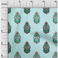 thumbnail image 1 of oneOone Georgette Viscose Baby Blue Fabric Floral & Paisley Block Craft Projects Decor Fabric Printed By The Yard 42 Inch Wide, 1 of 4