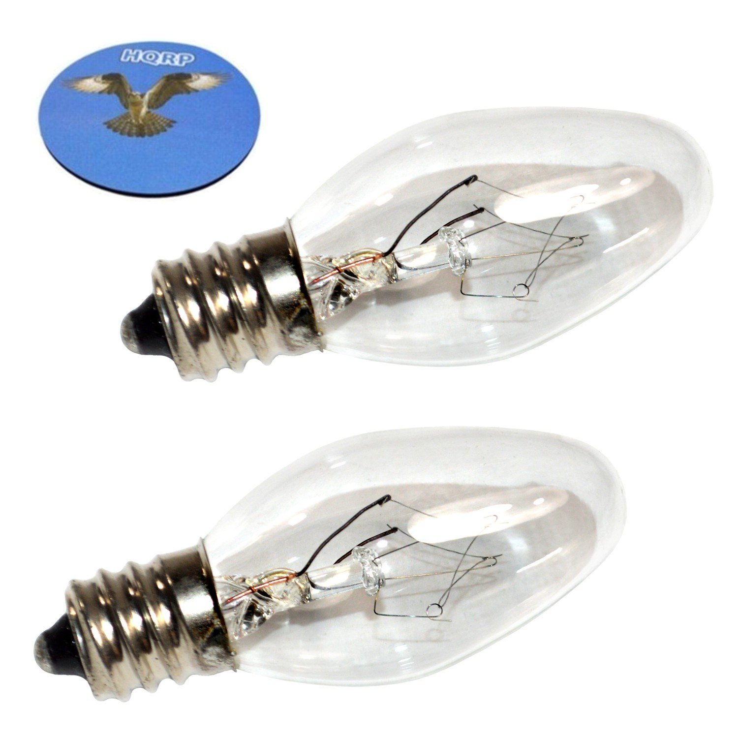 HQRP 2Pack 15W 120V Light Bulbs for Dawhud Direct PlugIn Fragrance Wax Melt Warmers plus HQRP