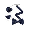 thumbnail image 2 of INSPIRE CHIC Men's Pre-Tied Bow Tie with Matching Pocket Squares Sets for Business Causal Navy Blue One Size, 2 of 5