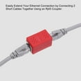 thumbnail image 3 of Uxcell 5 Pack RJ45 Ethernet Coupler, Female to Female Cat6 Coupler Ethernet Extension Adapter Network Connector Red, 3 of 6