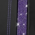 thumbnail image 7 of Car-Grand Bling diamond Rhinestone Leather car seat covers front pair shinning spark glitter crystal cute universal fit automotive glitter SUV truck sedan women girly Purple, 7 of 7