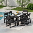 thumbnail image 2 of Patio Chair with Backrest, Outdoor Dining Chairs with All-Weather HIPS , 400 lbs Weight Capacity, Black, 2 of 9