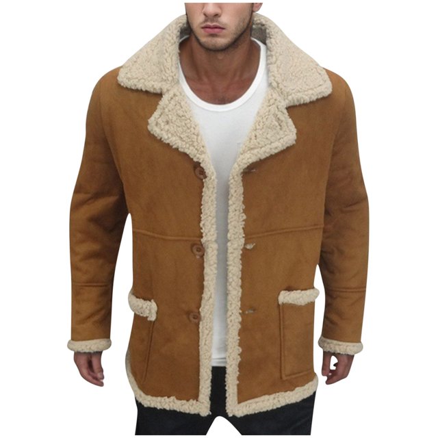 Puntoco Abrigo Informal De Lana Sintética De Moda Para Hombre, Abrigo Grueso De Manga Larga Sin Capucha, Chaqueta/Abrigo Informal