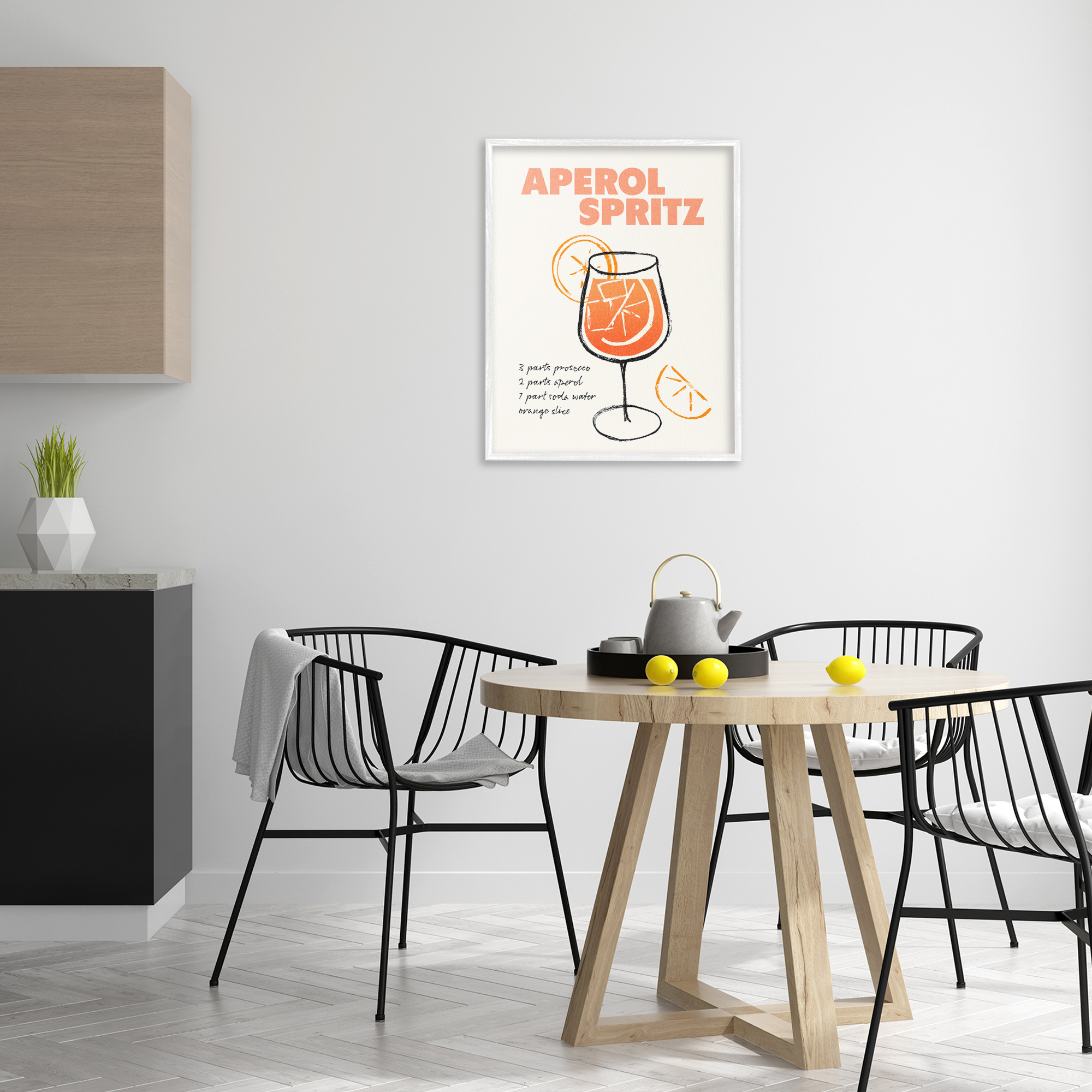 Stupell Industries Aperol Spritz Recipe Food & Beverage Painting White Framed Art Print Wall Art, 24 x 30
