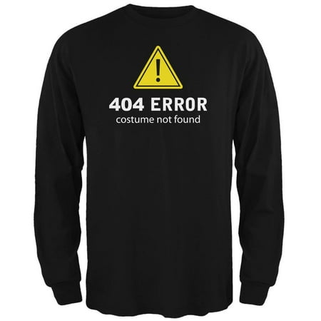 Halloween 404 Costume Not Found Black Adult Long Sleeve T-Shirt