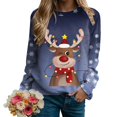 thumbnail image 2 of Futezty Christmas Sweatshirts for Women Funny Long Sleeve Xmas Tree Snowman Reindeer Lightweight Tunic Pullover Tops, 2 of 6