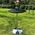 thumbnail image 2 of 2-Pack Fitted 24 Inch Black Round Tablecloth Cocktail Table Topper Spandex Folding Bar Table Cover Elastic Stretch Tablecloths, 2 of 7