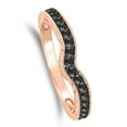 thumbnail image 2 of Aonejewelry 0.35 Ct Black Diamond Black Rhodium Plated Wedding Band in 10K Rose Gold, 2 of 4
