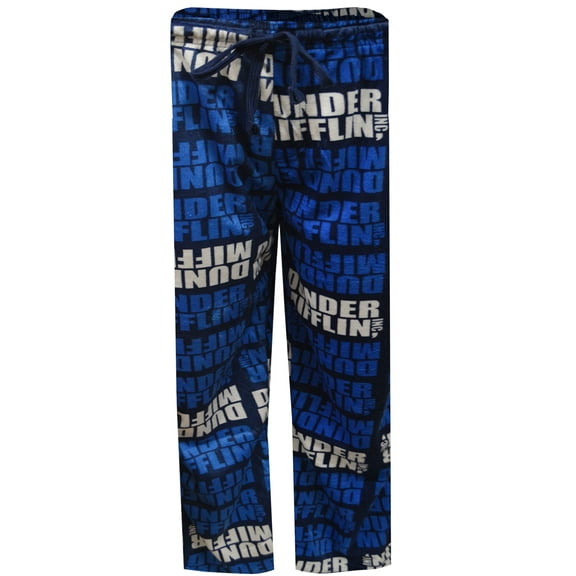 BioWorld Merchandising Mens The Office TV Dunder Mifflin Silky Fleece Lounge Pant (Small)