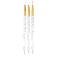 thumbnail image 1 of Unique Bargains Nail Art Brushes 3 Pcs Nail Design Tools Kit Nail Liner Brush Gold Tone Handle, 1 of 7