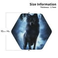 thumbnail image 3 of Disketp Night Scene Of Wolves Funny Coasters,4 Pcs Leather Coasters With Holder, Perfect Housewarming Hostess Gifts,Protect Furniture From Water Marks Scratch, 3 of 9