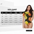 thumbnail image 5 of Uemuo Orange Lemon Pattern Women's One Piece Short Sleeve Swimsuit Rash Guard Surfing Modest Quick-drying Swimsuit Beach Essentials-Large, 5 of 9