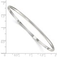 thumbnail image 3 of White Sterling Silver bracelet Bangle 7.25 in 2.25 mm, 3 of 3