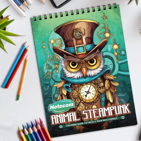 TPLHOUSE Pastel Christmas Coloring Book Spiral Bound for Adult Premium Cover